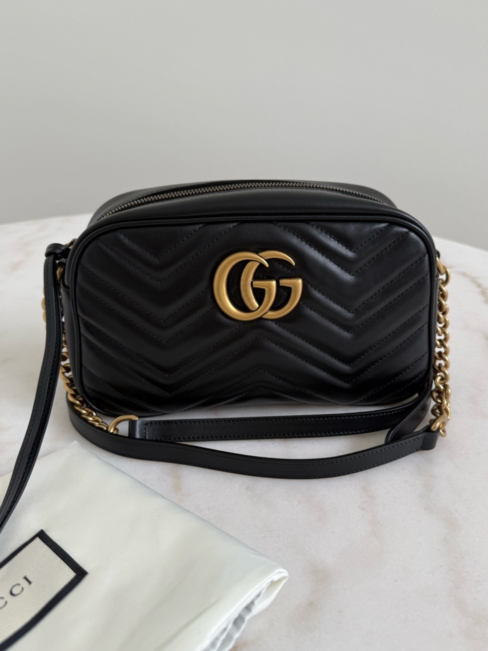 Gucci GG Marmont Small Camera Bag Black